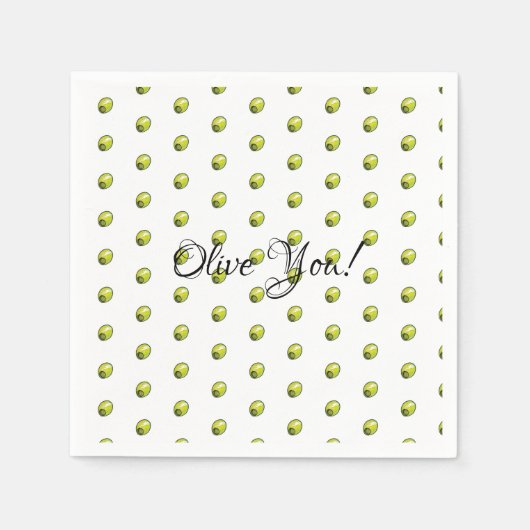 オリーブ スタンダードカクテルナプキン (正面)