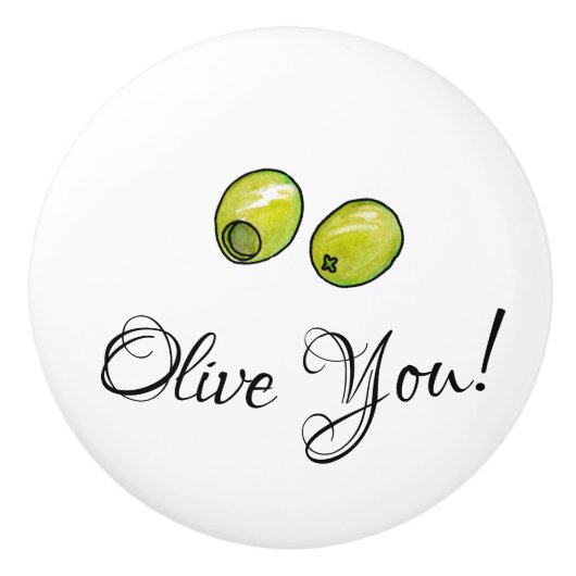 オリーブ セラミックノブ (正面)