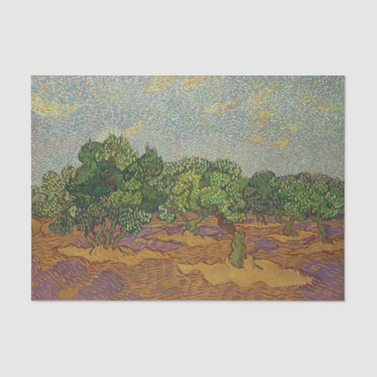 オリーブ・ツリー、ファン・ゴッホ、デコページ 薄葉紙 (正面)