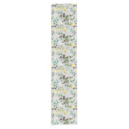 オリーブ,トスカーナ,花地中海の,レモン ショートテーブルランナー