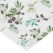 オリーブ，トスカーナ，花地中海の，夏 ショートテーブルランナー (コーナー)