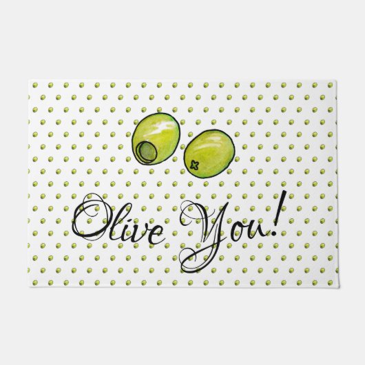 オリーブ ドアマット (正面)