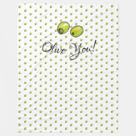 オリーブ フリースブランケット