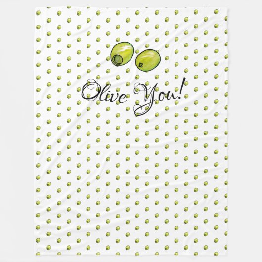 オリーブ フリースブランケット (正面)