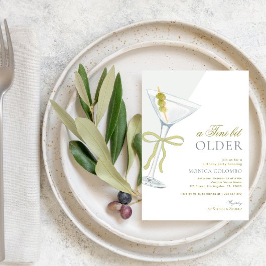 オリーブ・マルティーニの誕生日パーティー 招待状