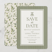 オリーブ マルティーニ ティニ ビット クローサー ストライプ セーブ ザ デート 招待状 (正面/裏面)