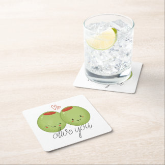 オリーブ·ユー·コースター スクエアペーパーコースター