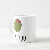 オリーブ·ユー·プおもしろいン·愛してる コーヒーマグカップ (正面左)