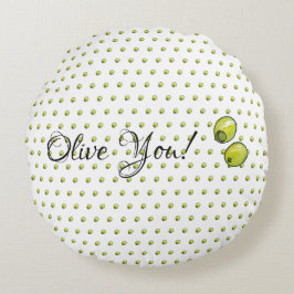 オリーブ ラウンドクッション
