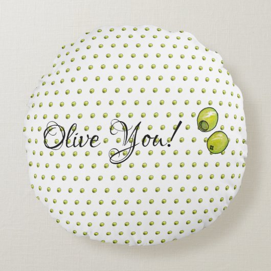 オリーブ ラウンドクッション (正面)