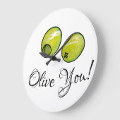 オリーブ ラージ壁時計 (傾斜)