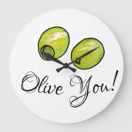 オリーブ ラージ壁時計