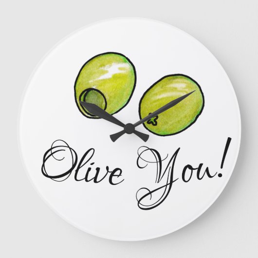 オリーブ ラージ壁時計 (正面)
