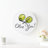 オリーブ ラージ壁時計 (ホーム)