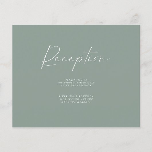 オリーブ レセプション情報カード | 予算 フライヤー (正面)