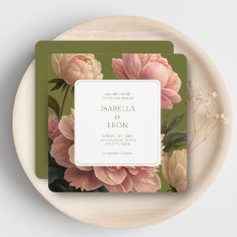オリーブ | ヴィンテージバラ結婚式招待状 招待状