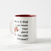 "オリーブ、他のトナカイ"のマグ ツートーンマグカップ (正面左)