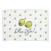 オリーブ 枕カバー (正面)