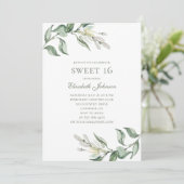 オリーブ。花Sweet 16.夏の16th誕生日 招待状 (スタンド正面)