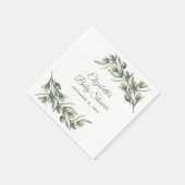 オリーブ。赤イタリアンちゃん夏用植物学 スタンダードカクテルナプキン (角)