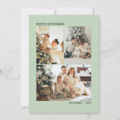オリーブ ４家族写真コラージュ シーズンカード (正面)