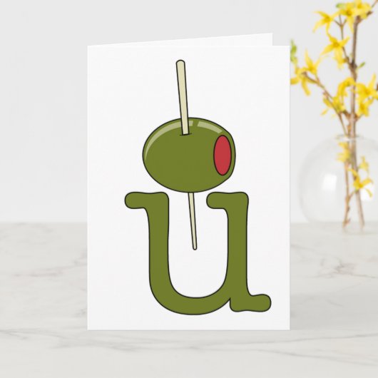 オリーブ- I愛 カード (黄色い花)