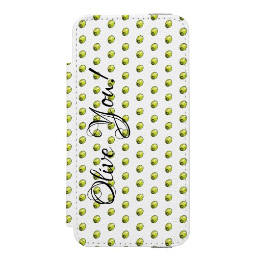 オリーブ INCIPIO iPhoneウォレットケース (フォリオ 正面)
