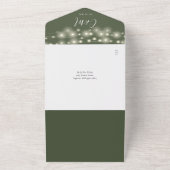 オリーブQRコードメイソンジャースストリングライト結婚ズ オールインワン招待状 (外側)