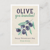 オリーブYou Bunches Kids Schoolバレンタインのカード エンクロージャーカード (正面)