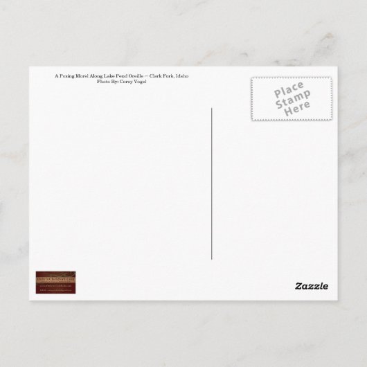 オリーユ湖に沿ってポーズを設定はがき ポストカード (裏面)