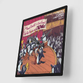 オルカおもしろいホエールオーケストラ広場の壁時計 スクエア壁時計 (傾斜)