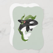 オルカのクリスマスカード (正面/裏面)