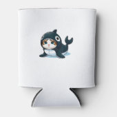 オルカの衣装を着た猫 缶クーラー (正面)