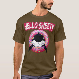 オルカはドーナツで泳ぐ Tシャツ