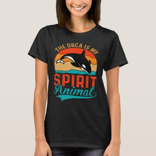 オルカは私の霊獣オルカ Tシャツ (正面)
