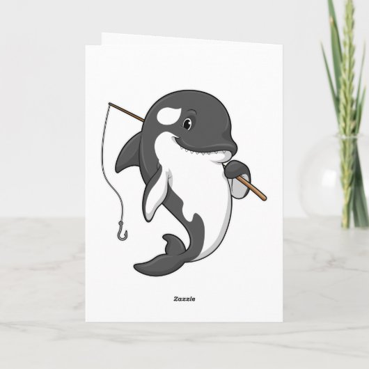 オルカをフィッシャーとして釣り竿を持って カード (裏面)