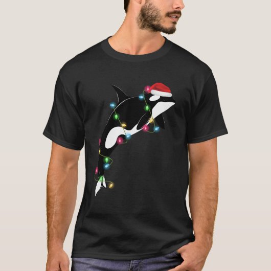 オルカエルホエールサンタシーアニマルズ Tシャツ (正面)