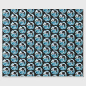 オルカキラーウォーレブルー海 ラッピングペーパー (フラット)