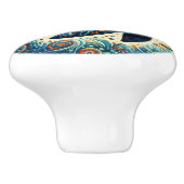 オルカキラークジラお洒落フローラ航海のビーチ セラミックノブ (側面)