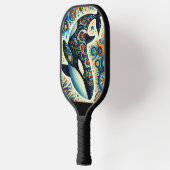 オルカキラークジラお洒落フローラ航海のビーチ ピックルボールラケット (左)