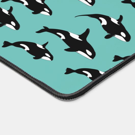 オルカキラークジラパーソナライズされた デスクマット (コーナー)