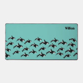 オルカキラークジラパーソナライズされた デスクマット (正面)