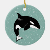 オルカキラークジラ セラミックオーナメント (正面)