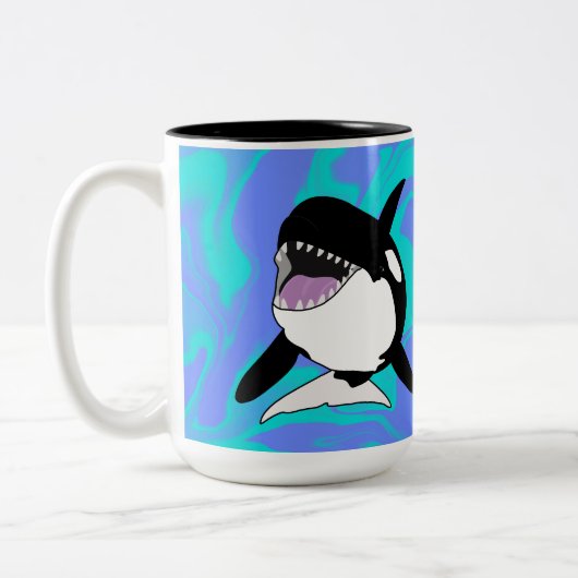 オルカキラークジラ ツートーンマグカップ (左)