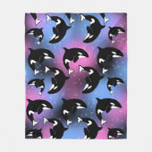 オルカキラークジラ フリースブランケット (正面)