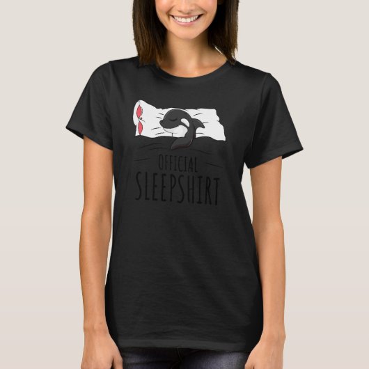 オルカキラーホエールオフィシャルスリープスワ Tシャツ (正面)