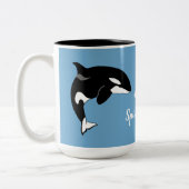 オルカキラーホエールスピリットアニマル ツートーンマグカップ (左)