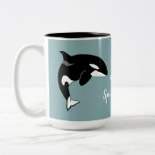 オルカキラーホエールスピリットアニマル ツートーンマグカップ (左)