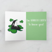 オルカキラーホエールセントパトリックの日 カード (内部)