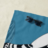 オルカキラーホエールトリンギットインディゴブルー ビーチタオル (インサイチュ)